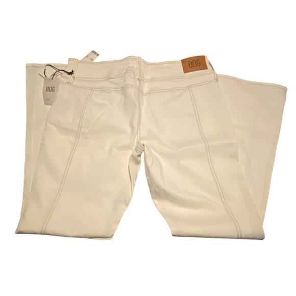 BDG Y2K Urban Outfitters Womens High-Rise  Belted Bootcut 32” Waist Jeans  White - Picture 10 of 10